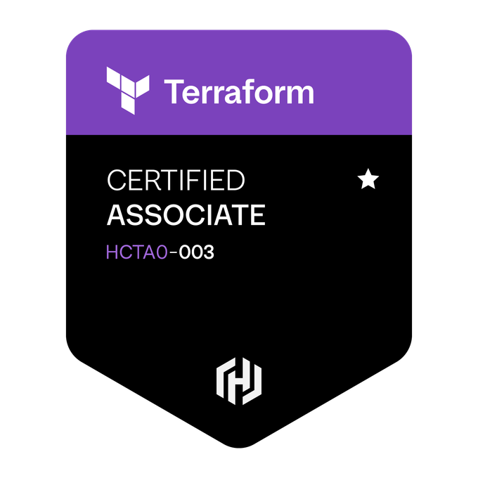 HashiCorp Certified Terraform Associate badge