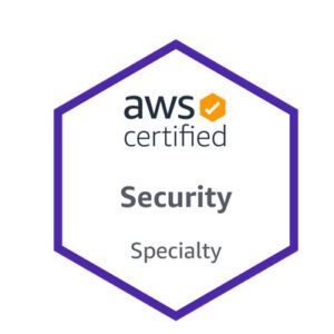 AWS Security certifies logo in black and blue color